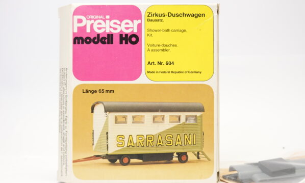 Preiser 604 Spur H0 Evinka Shop Zirkus Duschwagen