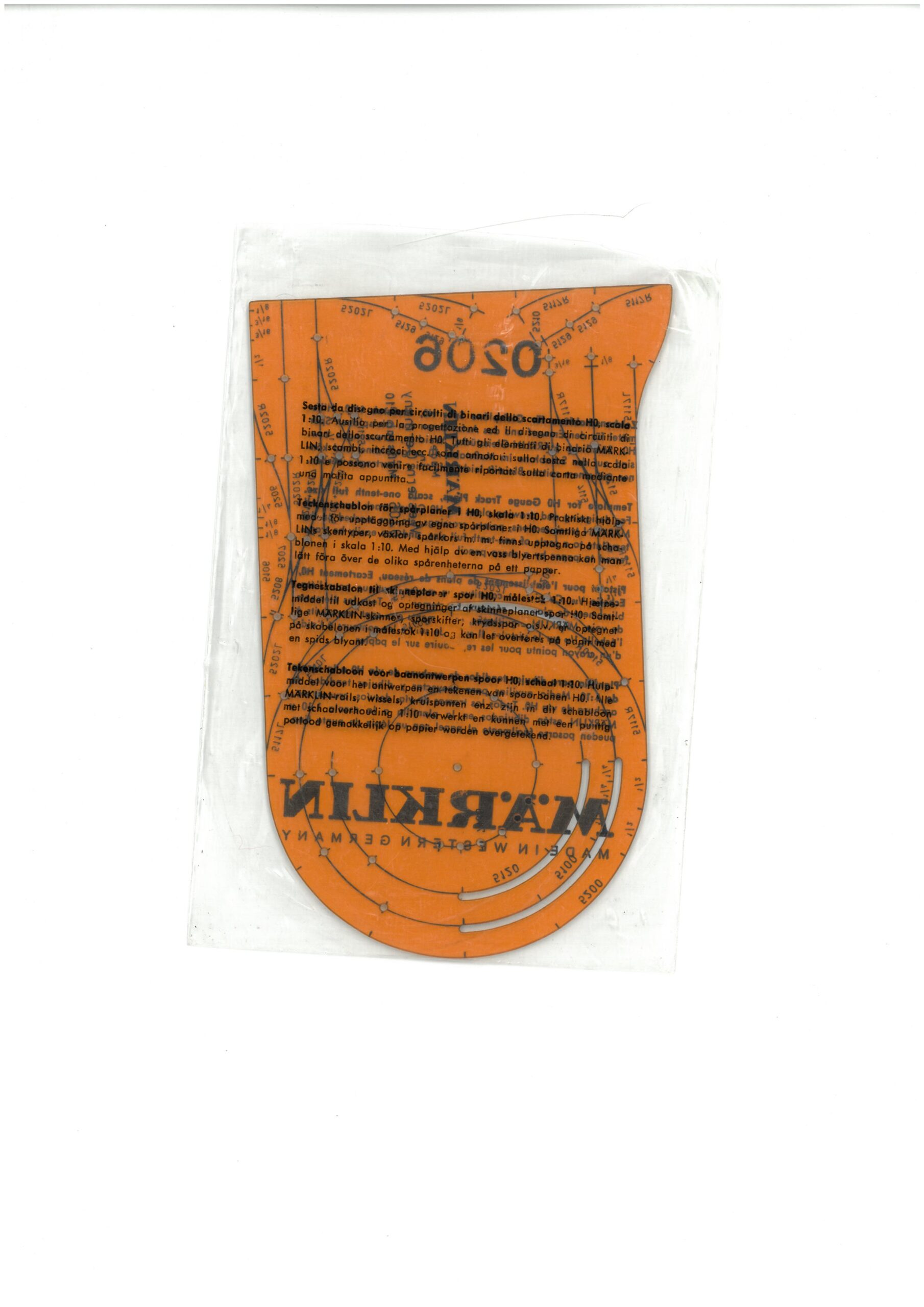 Märklin 0206 Gleisplanungsschablone für M-Gleis 2 Märklin 0206 Gleisplanungsschablone für M-Gleis – Bild 2