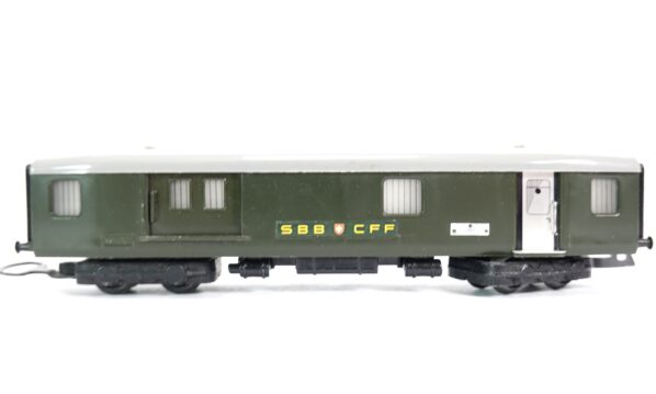 Wesa 221 13mm SBB Gepäckwagen dunkelgrün | 1582