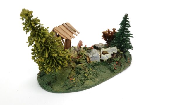 Noch 787 H0 Futterkrippe unter Bäumen | 1835