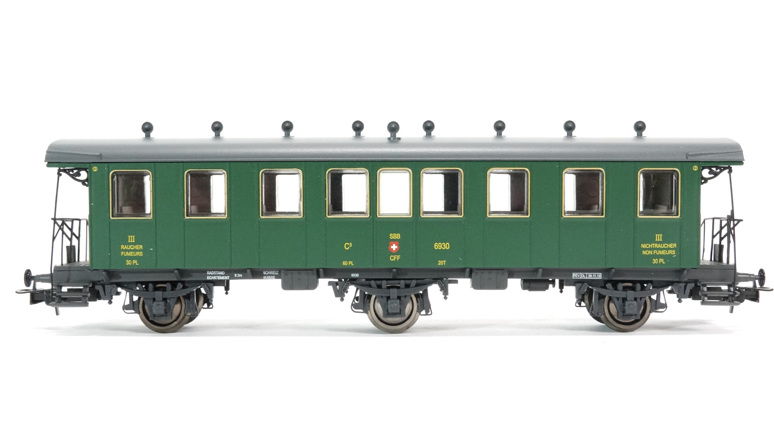 Liliput 334478 H0 SBB Oldtimerwagen Typ C 3-achsig | 1880 4 Liliput 334478 H0 SBB Oldtimerwagen Typ C 3-achsig | 1880 – Bild 4