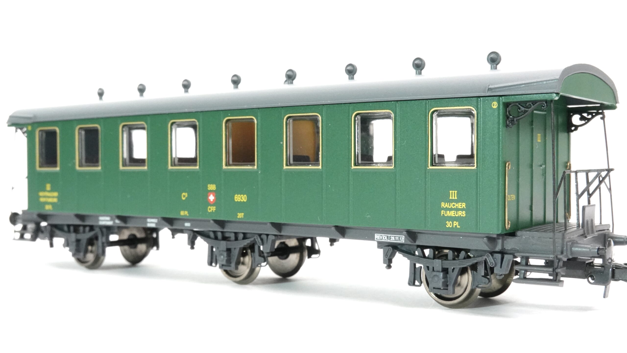 Liliput 334478 H0 SBB Oldtimerwagen Typ C 3-achsig | 1880 8 Liliput 334478 H0 SBB Oldtimerwagen Typ C 3-achsig | 1880 – Bild 8