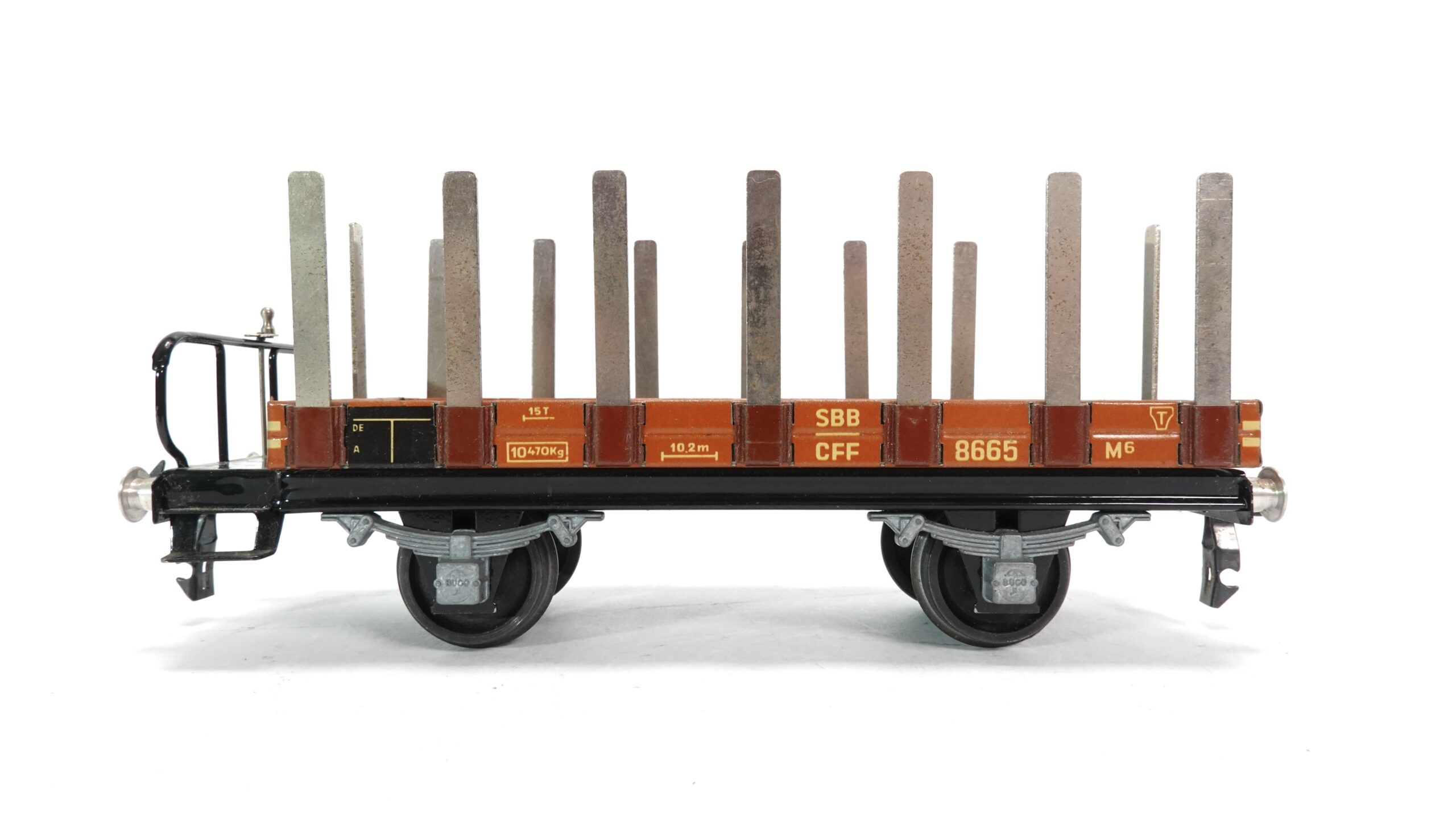 Buco 8665 0 SBB Niederbordwagen M6 braun | A0061 1 Buco 8665 0 SBB Niederbordwagen M6 braun | A0061