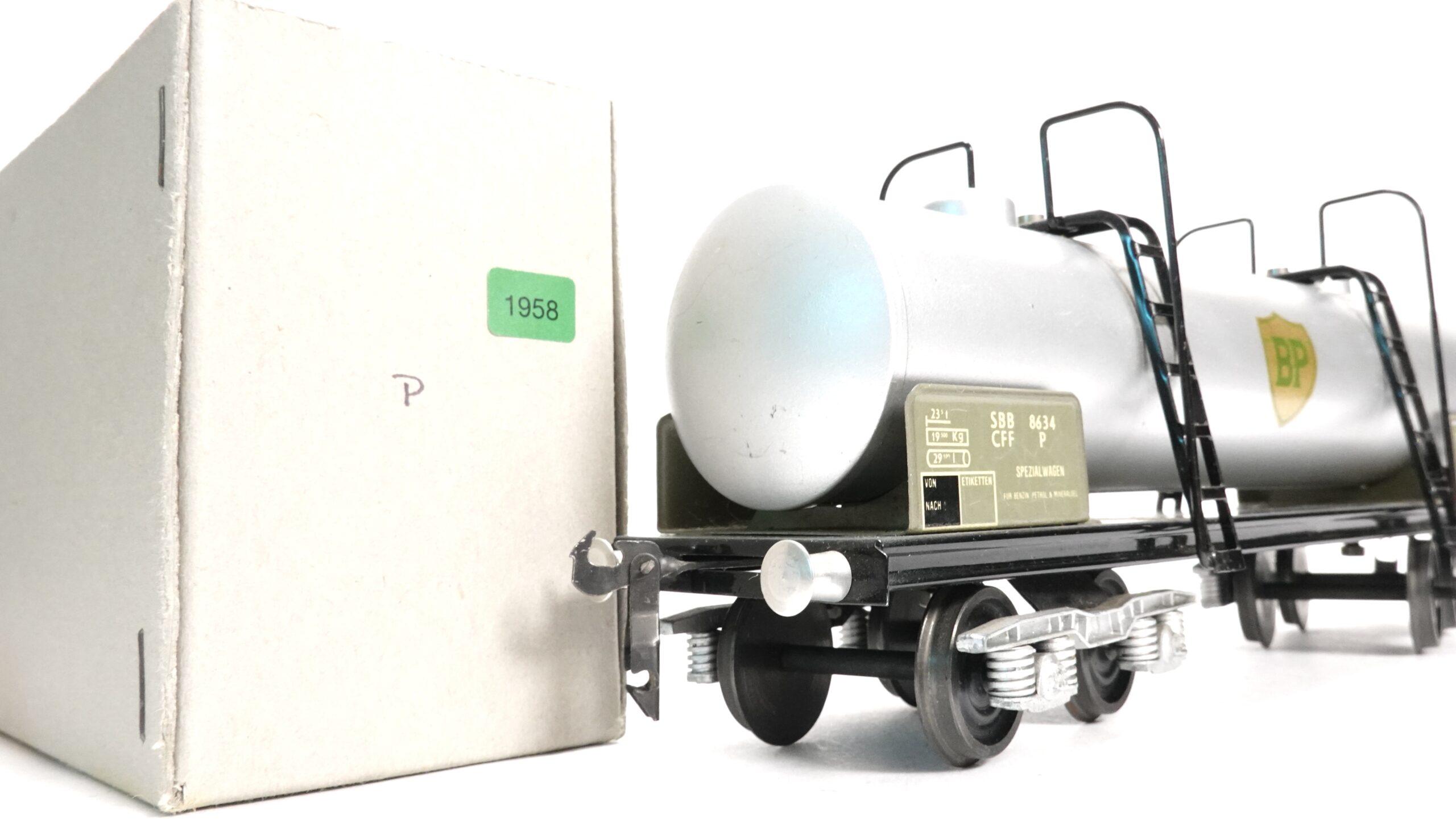 Buco 8634 0 SBB Kesselwagen silber BP | 1958 9 Buco 8634 0 SBB Kesselwagen silber BP | 1958 – Bild 9