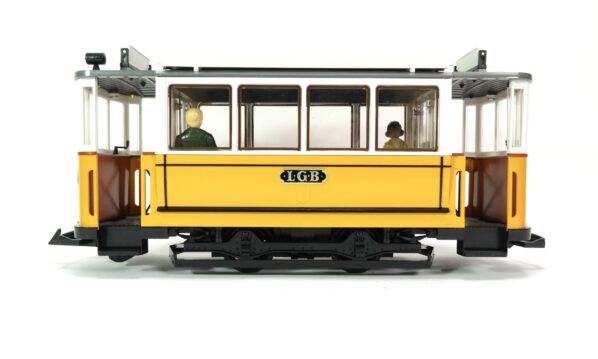 LGB 3500+2035 G Strassenbahn mit Beiwagen gelb | 0221
