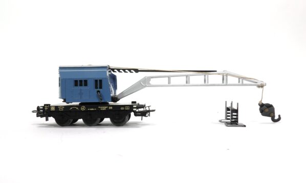Märklin 4611 H0 DB Kranwagen blau mit Halterung | 2105