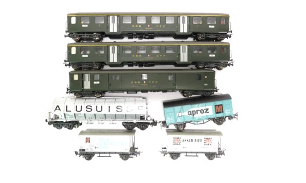 Liliput SBB H0 Bastelware Set sieben Wagen | 2175