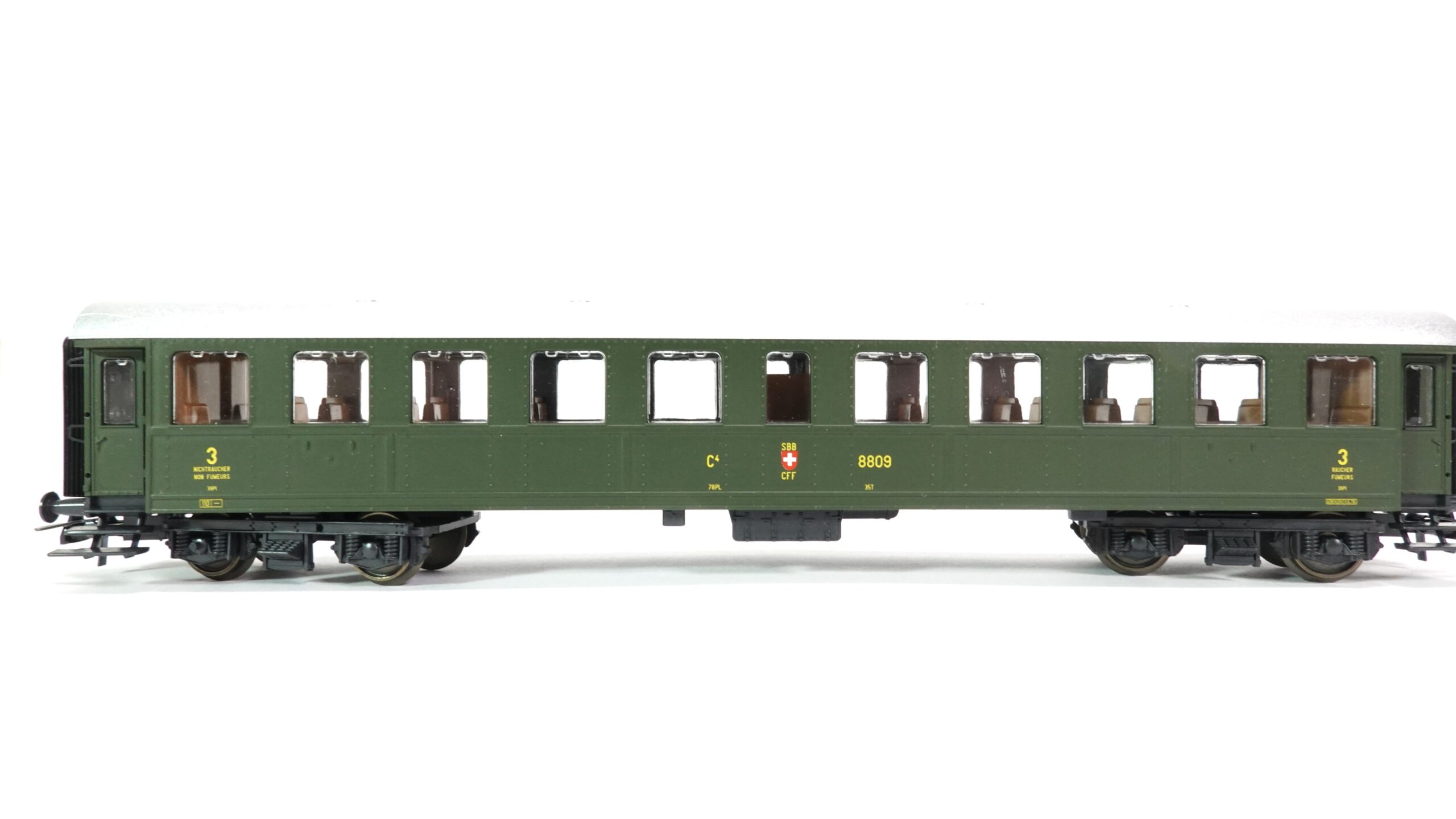 Roco 44466 H0 SBB Personenwagen Stahl 3. Kl 8809 | A0378 1 Roco 44466 H0 SBB Personenwagen Stahl 3. Kl 8809 | A0378