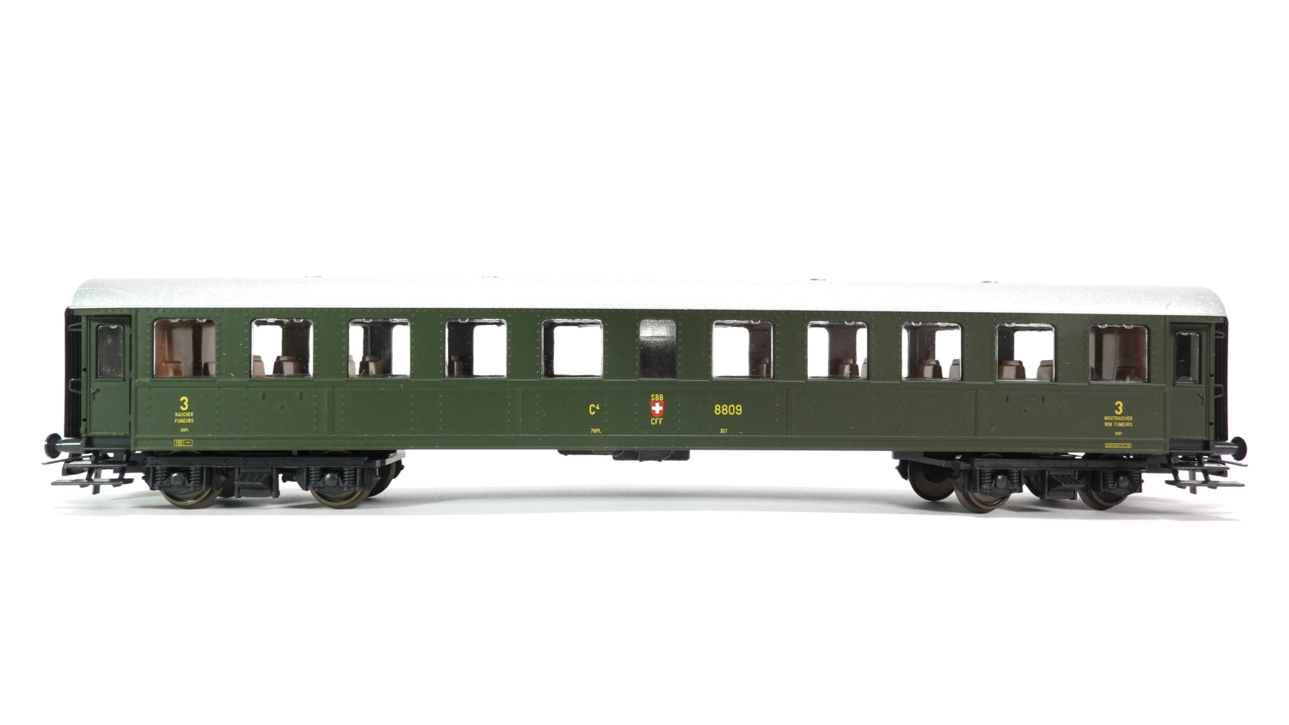 Roco 44466 H0 SBB Personenwagen Stahl 3. Kl 8809 | A0378 3 Roco 44466 H0 SBB Personenwagen Stahl 3. Kl 8809 | A0378 – Bild 3