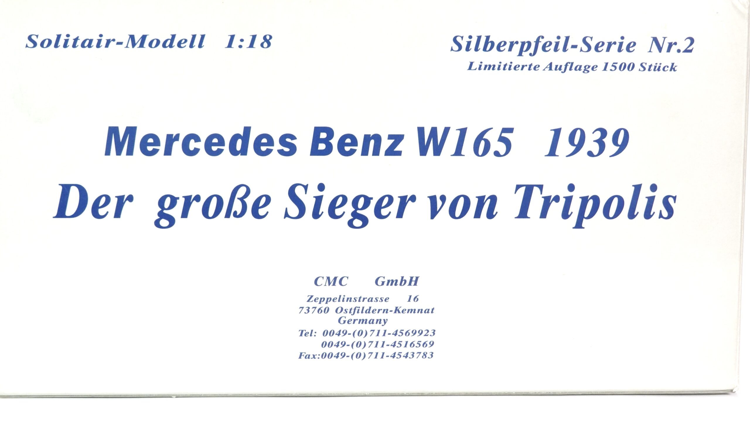 CMC Mercedes Benz W165 Sieger von Tripolis | A0380 17 CMC Mercedes Benz W165 Sieger von Tripolis | A0380 – Bild 17