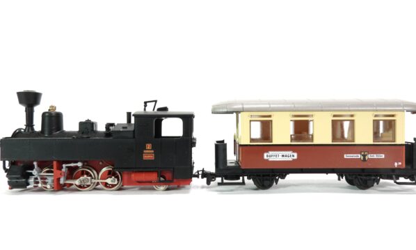 Liliput H0e Zillertalbahn Zug mit Dampflok und drei Wagen | A0441