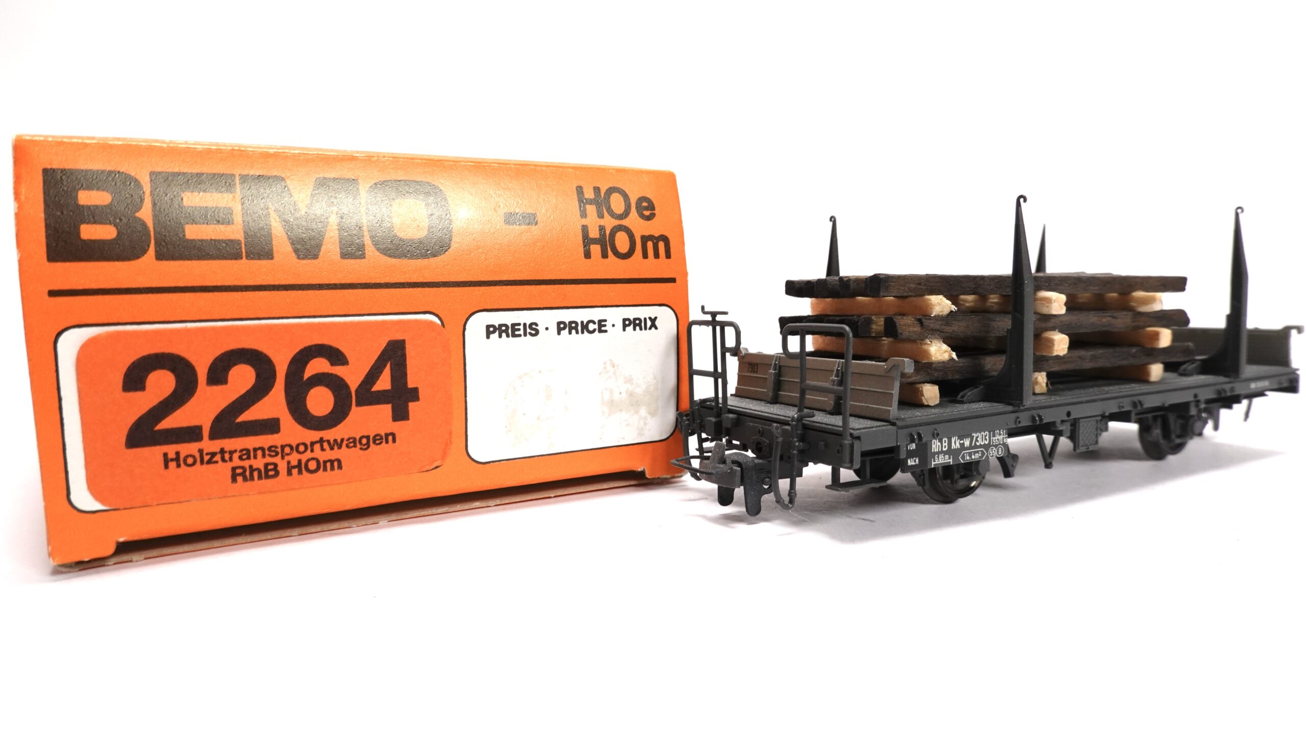 Bemo 2264 H0m RhB Niederbordwagen mit Holzladung | A0485 3 Bemo 2264 H0m RhB Niederbordwagen mit Holzladung | A0485 – Bild 3