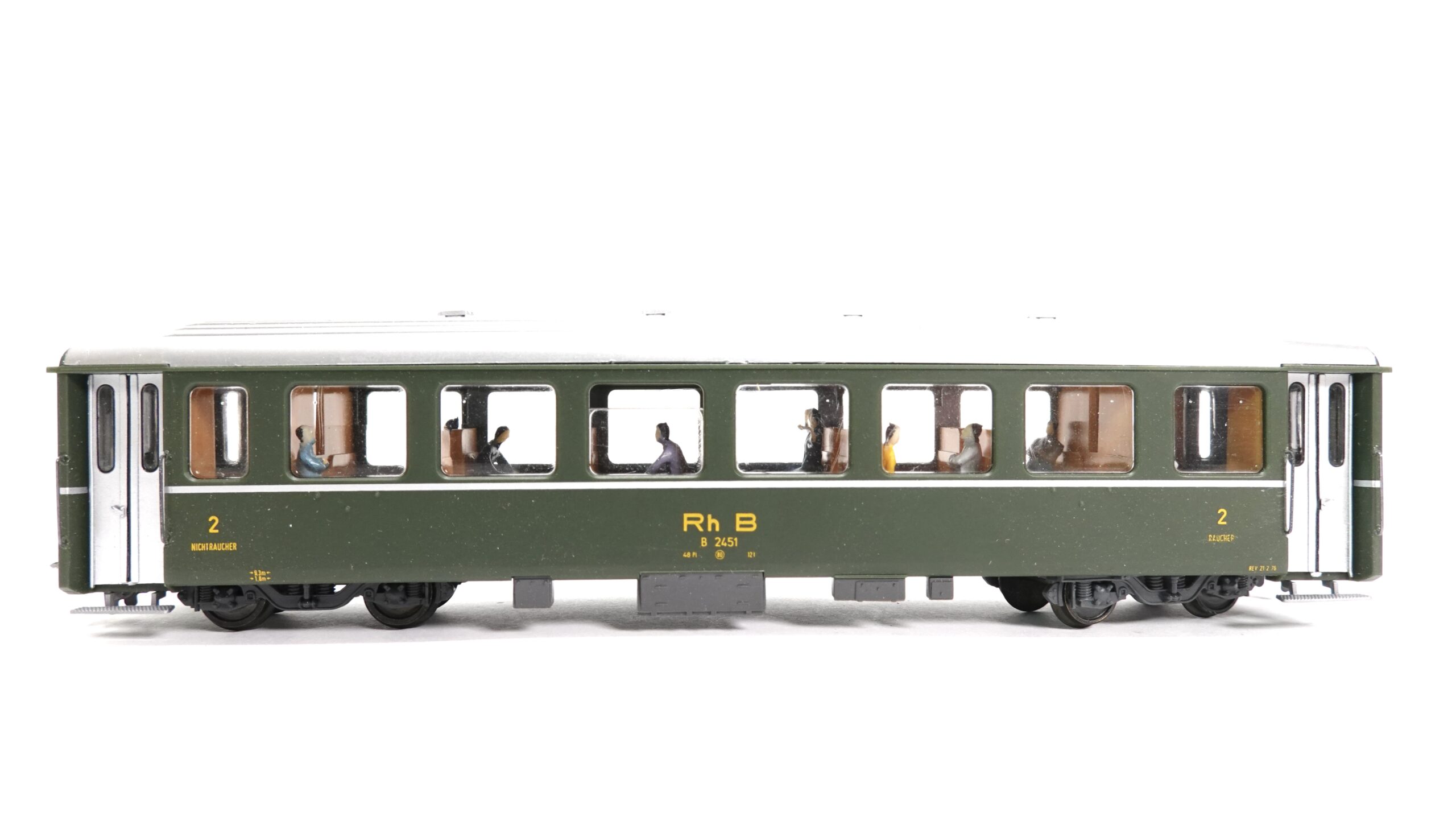 Bemo 2358 H0m RhB Personenwagen B grün 2451 | A0494 1 Bemo 2358 H0m RhB Personenwagen B grün 2451 | A0494