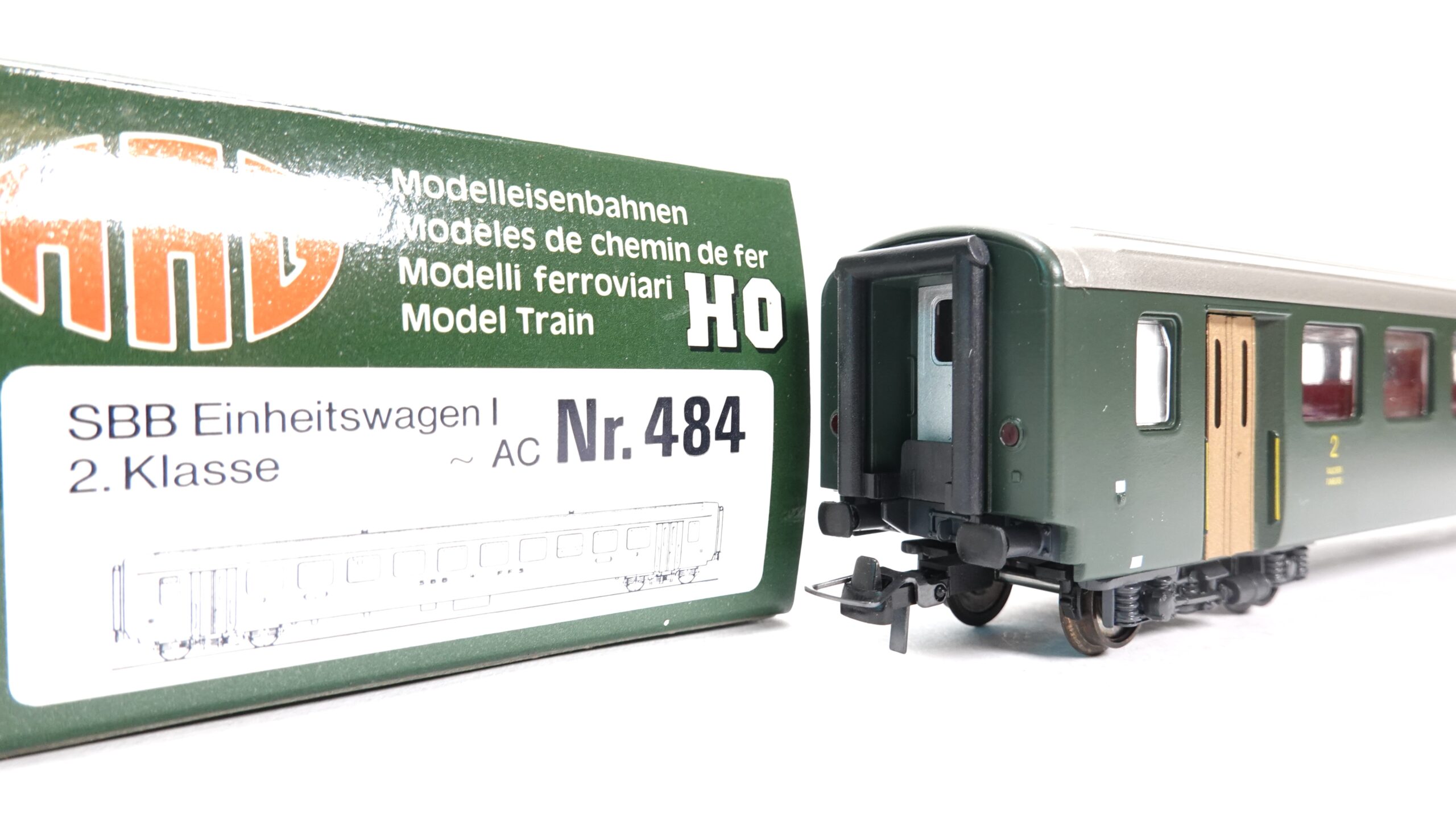 Hag 484 H0 SBB Einheitswagen I 2. Kl | A0669 2 Hag 484 H0 SBB Einheitswagen I 2. Kl | A0669 – Bild 2
