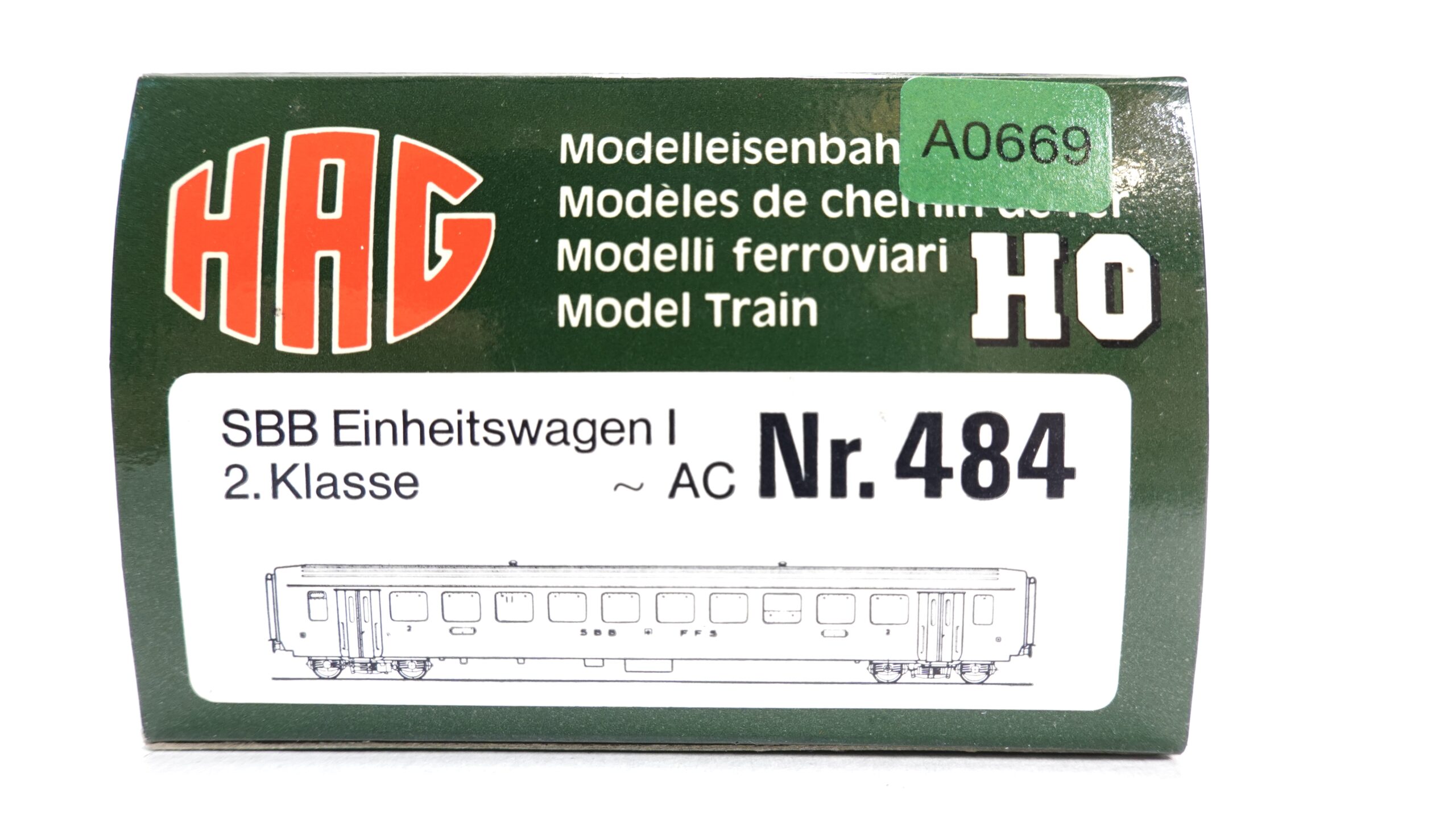 Hag 484 H0 SBB Einheitswagen I 2. Kl | A0669 12 Hag 484 H0 SBB Einheitswagen I 2. Kl | A0669 – Bild 12