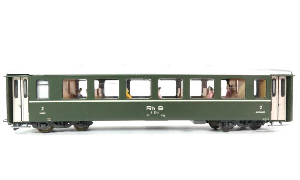 Bemo 3254 H0m RhB Personenwagen 2. Kl grün 2314 mit Figuren | A0474