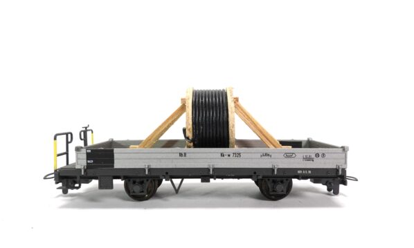 Bemo 2257 H0m RhB Niederbordwagen mit Kabeltrommel | A0477