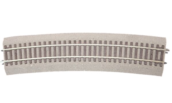 Roco Line 42528 H0 gebogenes Gleis R10 mit Bettung