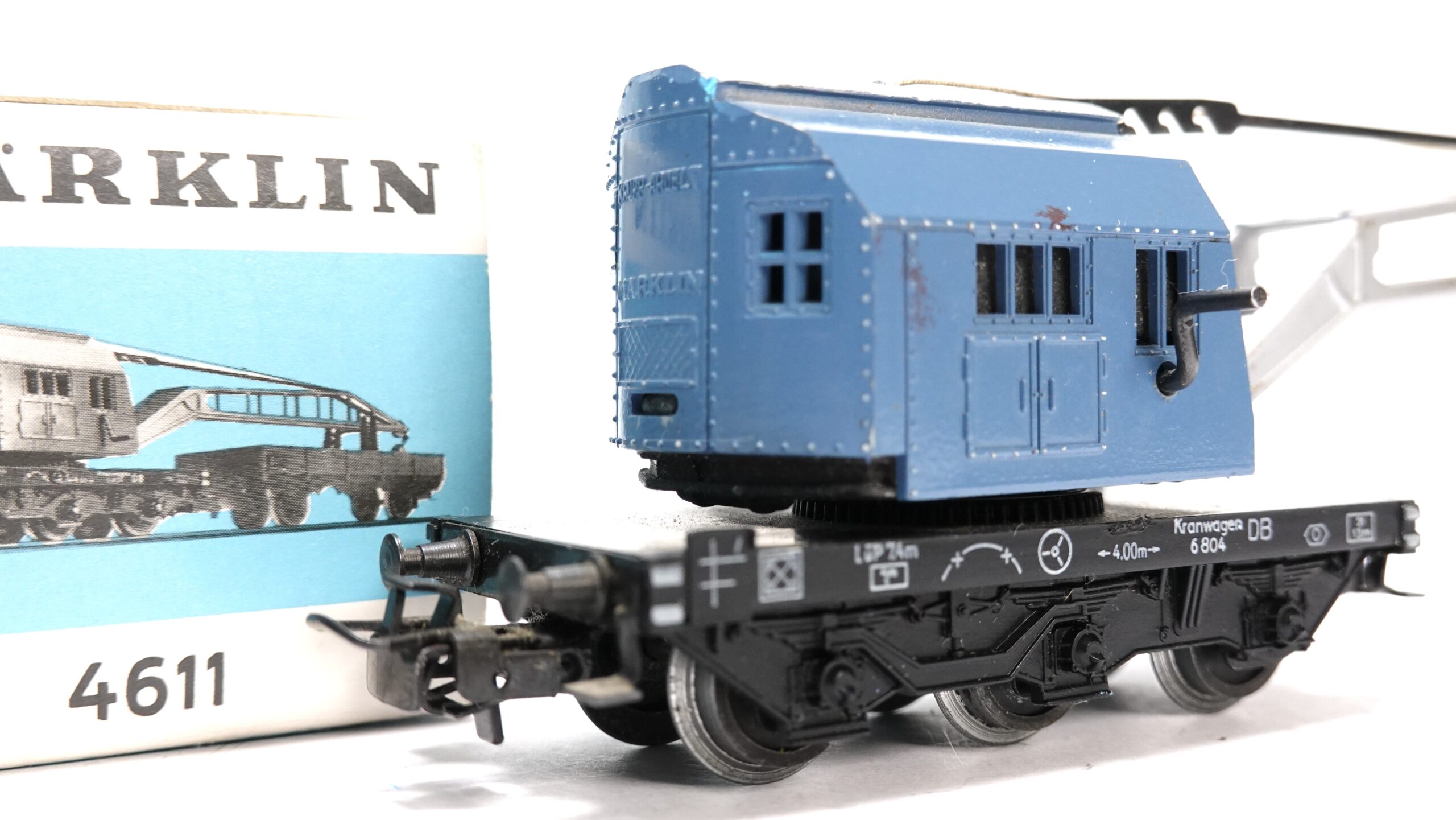 Märklin 4611 H0 DB Kranwagen sehr bespielt | A0898 2 Märklin 4611 H0 DB Kranwagen sehr bespielt | A0898 – Bild 2