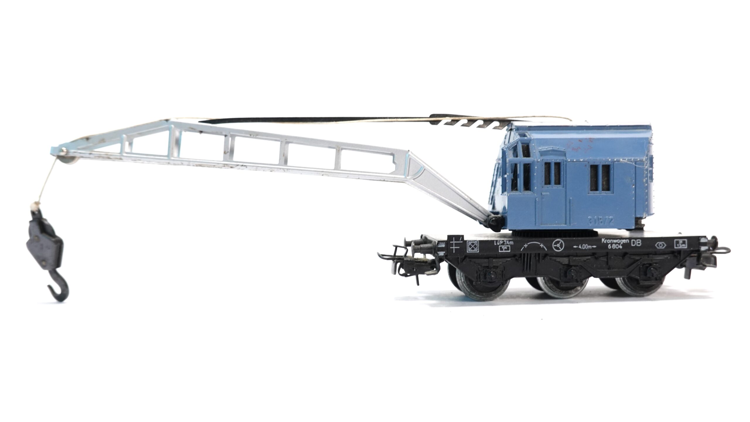 Märklin 4611 H0 DB Kranwagen sehr bespielt | A0898 4 Märklin 4611 H0 DB Kranwagen sehr bespielt | A0898 – Bild 4