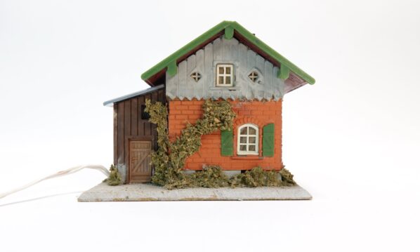 Faller 131 H0 Bahnwärterhaus Holz/Gries mit Läutewerk OVP | A0917