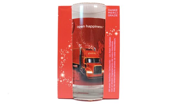 Coca-Cola „Open Happiness“ Sammelglas – Weihnachtstruck Edition (OVP) | A0923