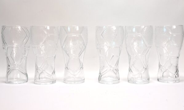 6er-Set Coca-Cola EURO 2008 Relief-Gläser – Neu in OVP | A5091