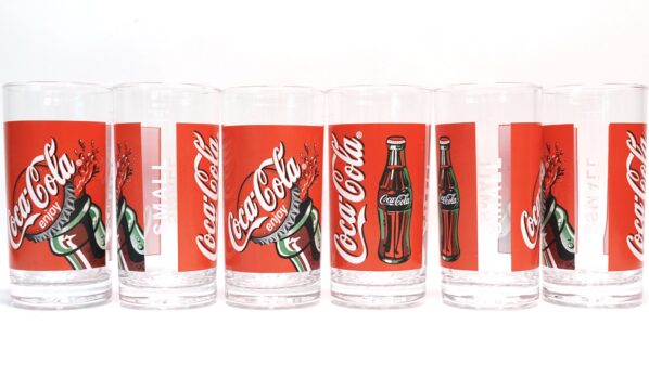 5er-Set Coca-Cola light Sammlergläser – Edle Satin-Optik | A5093