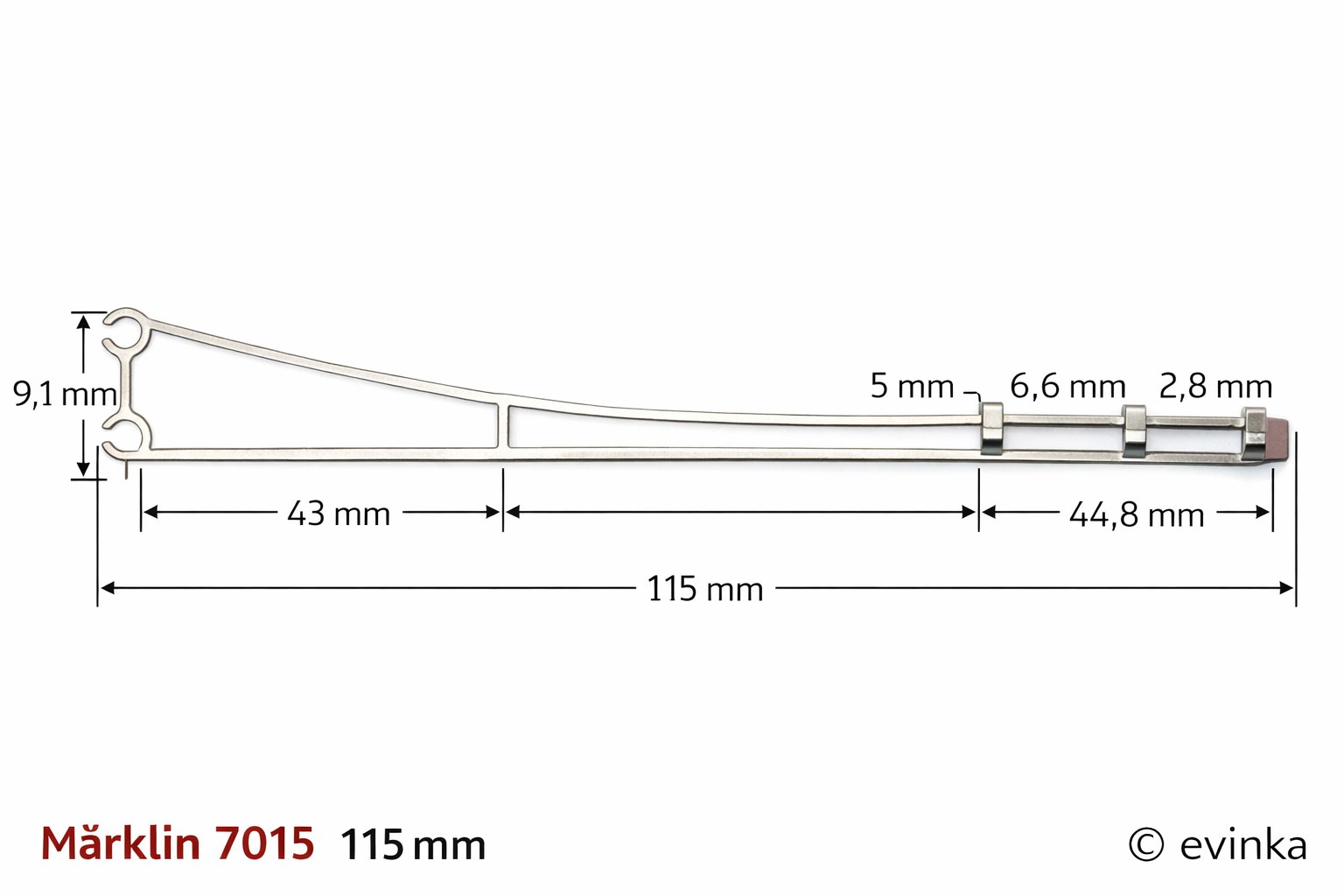 Märklin 7015 H0 Fahrdraht Nockenstück
