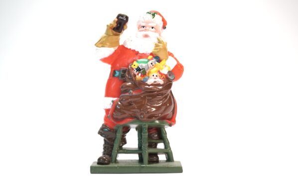 Vintage Coca-Cola „Santa mit Spielzeugsack“ – 3D Sammler-Magnet | A5064