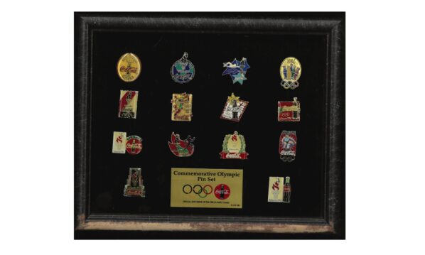 Coca-Cola Olympia Pin Set Atlanta 1996 gerahmt Sammle