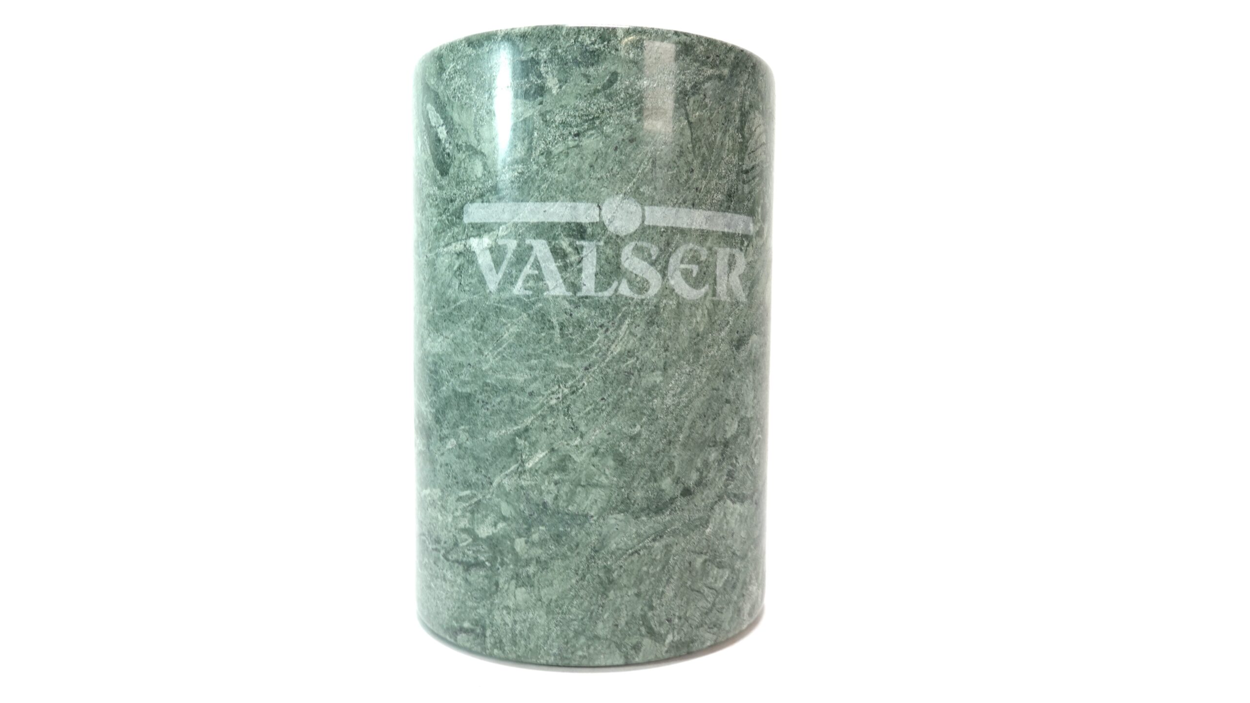 Vintage Valser Flaschenkühler – Massiver grüner Marmor – Edles Naturstein-Unikat | A5102
