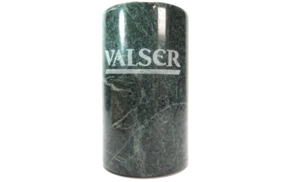 Vintage Valser Flaschenkühler – Massiver grüner Marmor mit Korkboden – Unikat | A5104