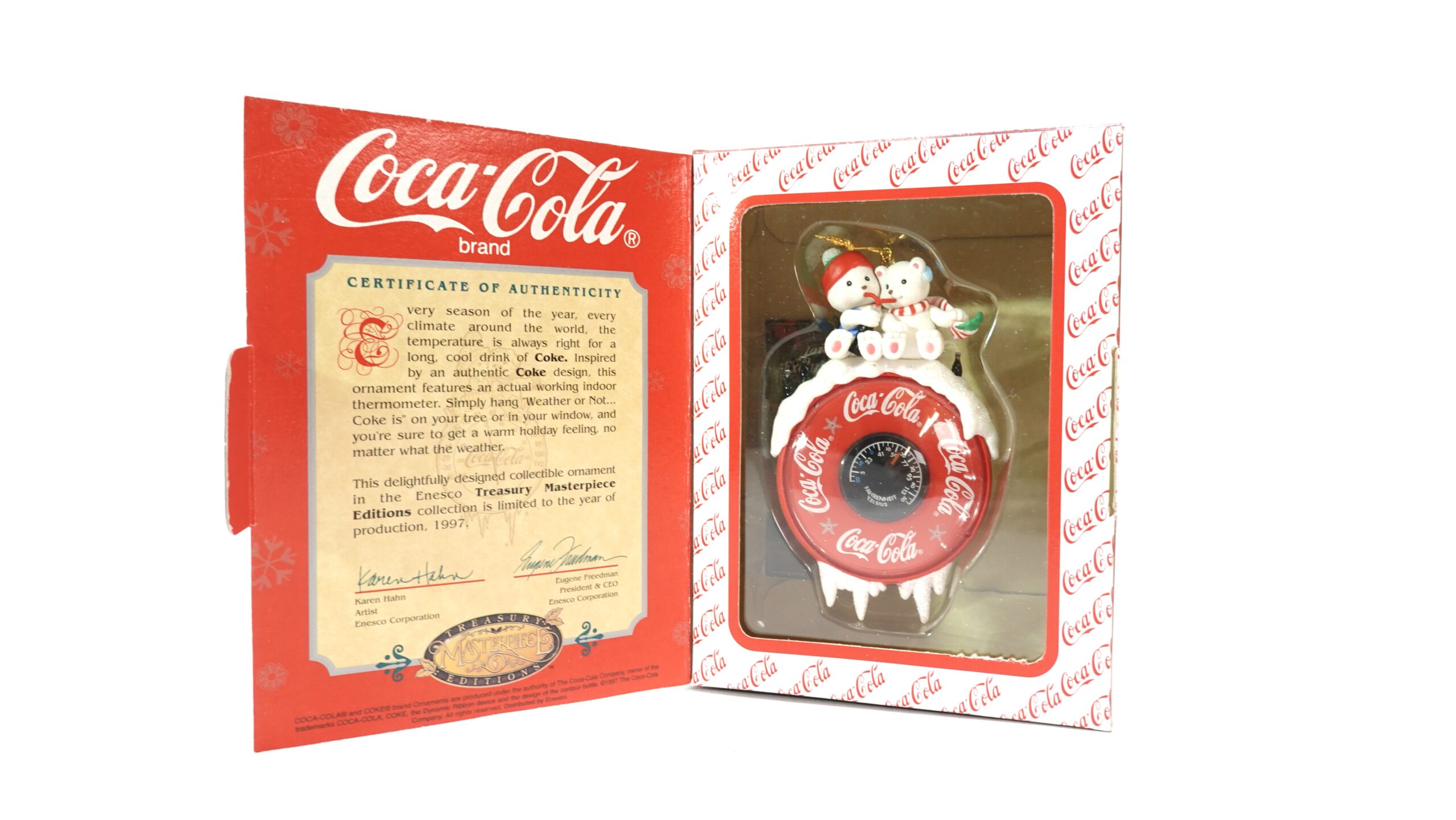 Coca-Cola Enesco Thermometer Ornament – Jahrgang 1997 | A5140 1 Coca-Cola Enesco Thermometer Ornament – Jahrgang 1997 | A5140