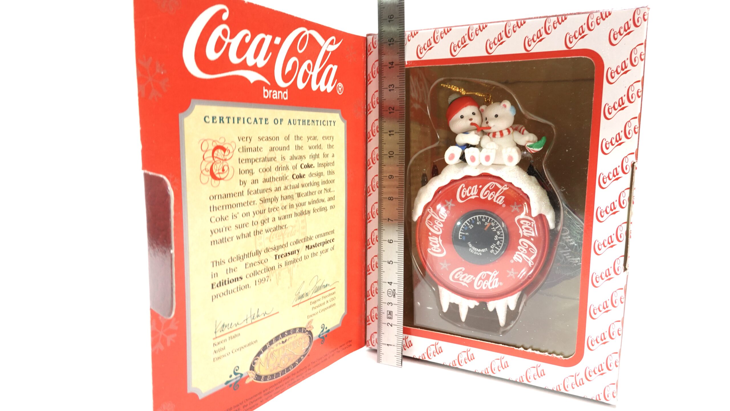 Coca-Cola Enesco Thermometer Ornament – Jahrgang 1997 | A5140 6 Coca-Cola Enesco Thermometer Ornament – Jahrgang 1997 | A5140 – Bild 6
