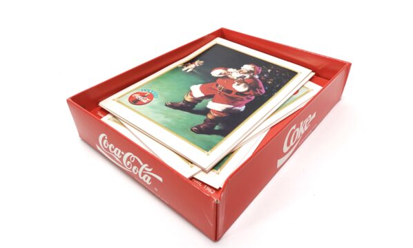 Coca-Cola Weihnachtskarten 8er-Set in Sammlerbox Vintage 90er Jahre | A5151