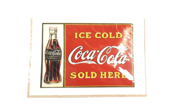 Coca-Cola Grußkarte Ice Cold Sold Here Vintage 90er Jahre | A5154