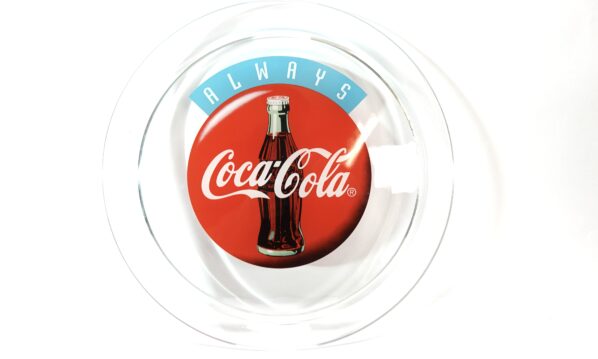 Coca-Cola Glasteller Servierplatte Always Logo Vintage 90er Jahre | A5157