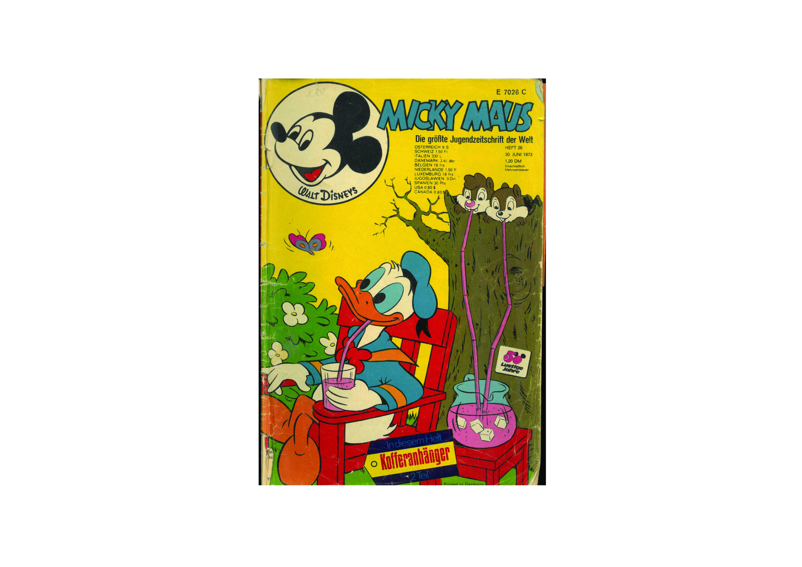 Micky Maus Heft 1973 Nr. 26 Walt Disney