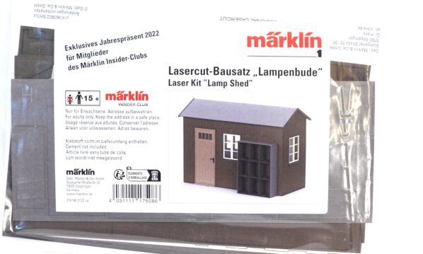 Märklin 1 Insider-Club Jahrespräsent 2022 Lasercut-Bausatz Lampenbude | A5283