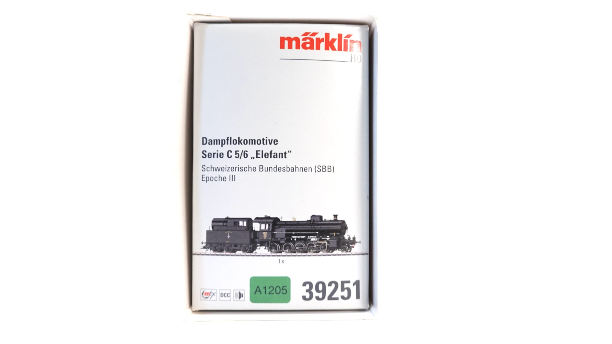 Märklin 39251 H0 SBB Dampflokomotive Serie C 5/6 Elefant | A1205 3 Märklin 39251 H0 SBB Dampflokomotive Serie C 5/6 Elefant | A1205 – Bild 3