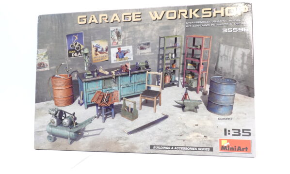 MiniArt 35596 1:35 Garage Workshop Werkstatt-Zubehör Bausatz | A5297