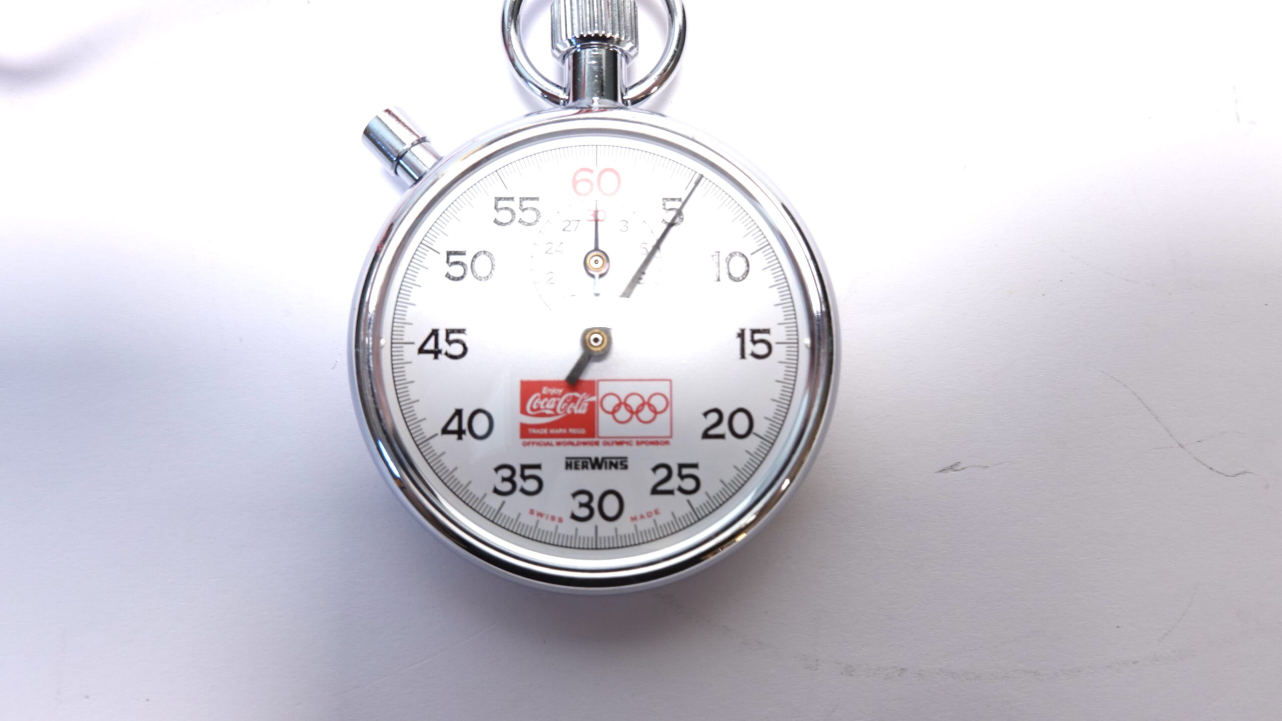 Coca-Cola Herwins Stoppuhr Swiss Made Olympia Vintage – A5325