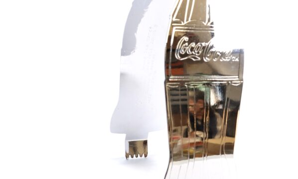 Coca-Cola Eiszange Konturflaschen-Design verchromt Vintage – A5331