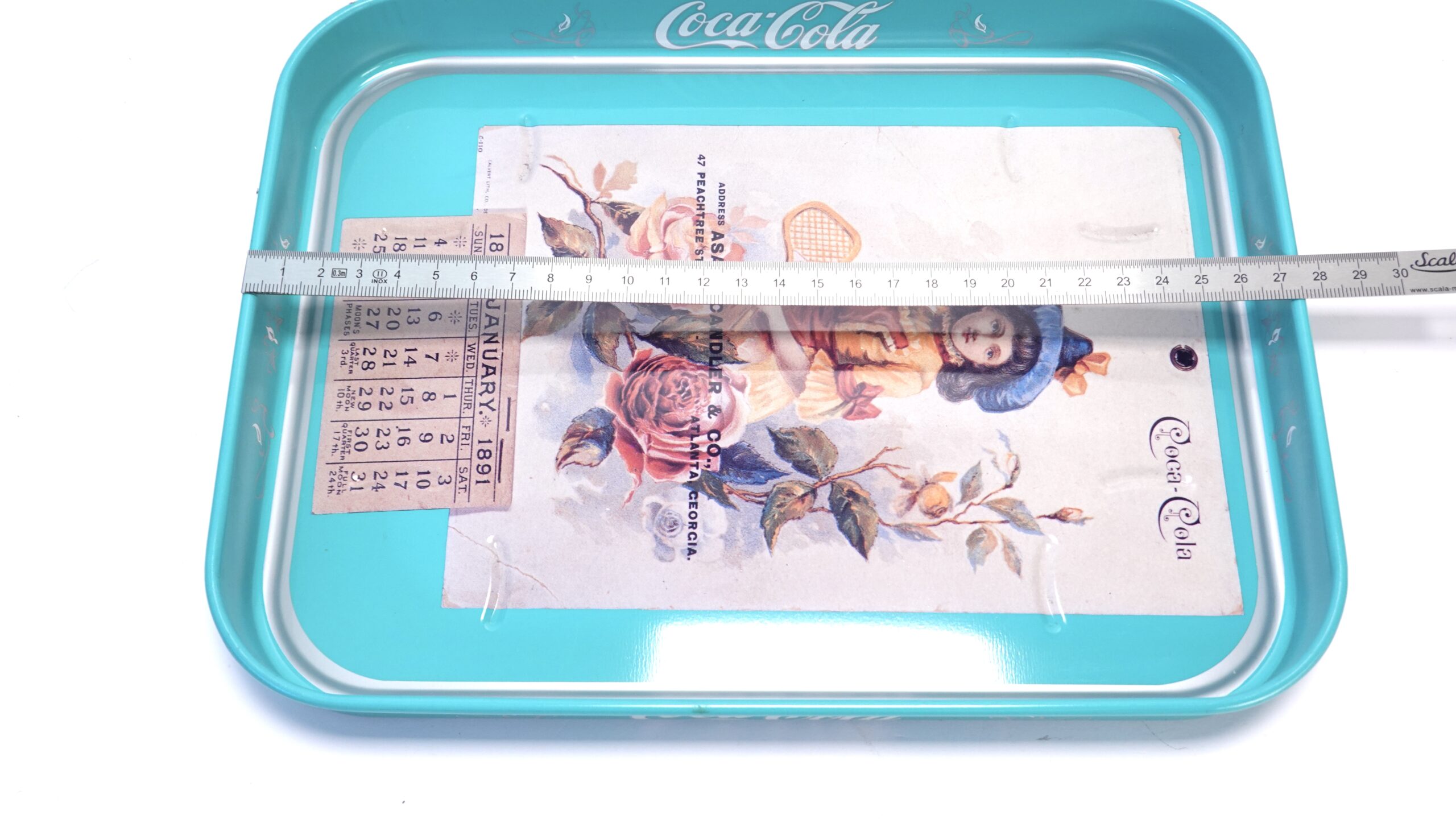 Coca-Cola Serviertablett Kalender 1891 Vintage – A5343 6 Coca-Cola Serviertablett Kalender 1891 Vintage – A5343 – Bild 6