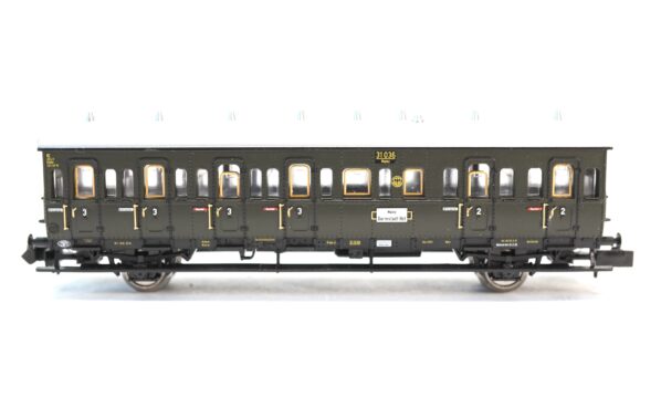 Minitrix 13743 N K.Bay.Sts.B. Personenwagen 2./3.Kl Mainz OVP | A1159