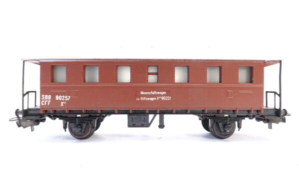 Buco 8620/1 H0 SBB Mannschaftswagen 90257 zu Hilfswagen X42 braun | A1378