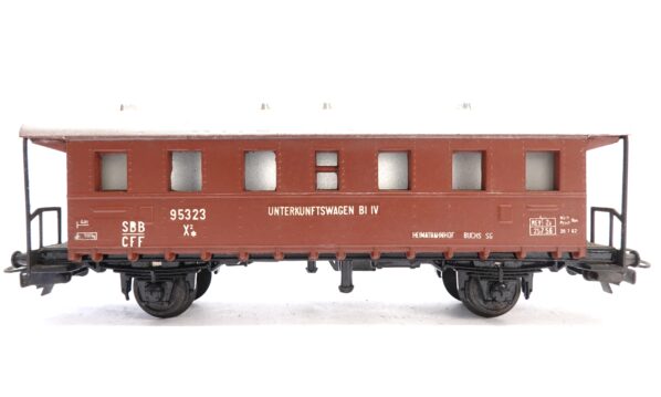 Buco 8620/3 H0 SBB Unterkunftswagen BI IV 95323 braun Vintage | A1384