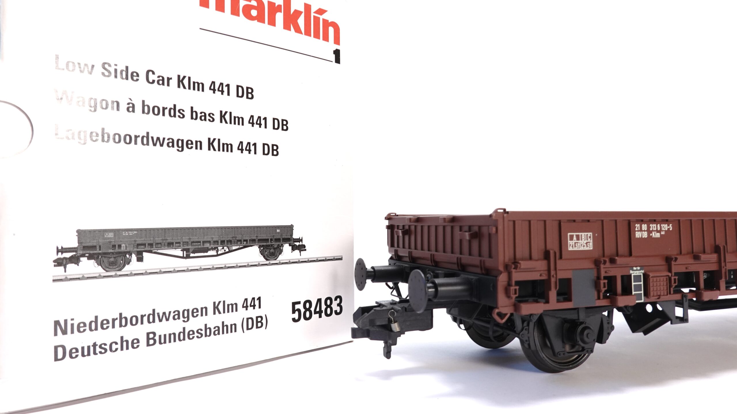 Märklin 58483 1 DB Niederbordwagen KLM 441 OVP | A5358 2 Märklin 58483 1 DB Niederbordwagen KLM 441 OVP | A5358 – Bild 2