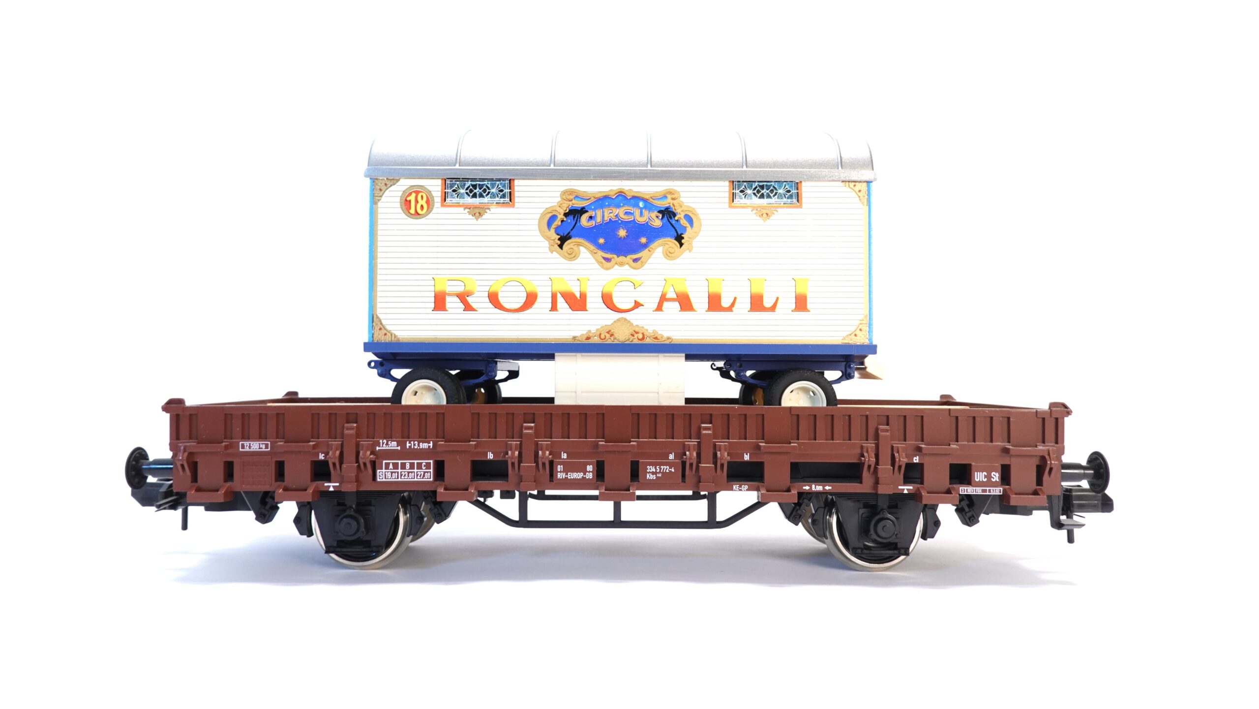 Märklin 58233 1 DB Rungenwagen mit Circus Roncalli Wagen OVP | A5359